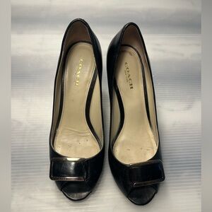 Coach Elsa sheepskin leather wedge